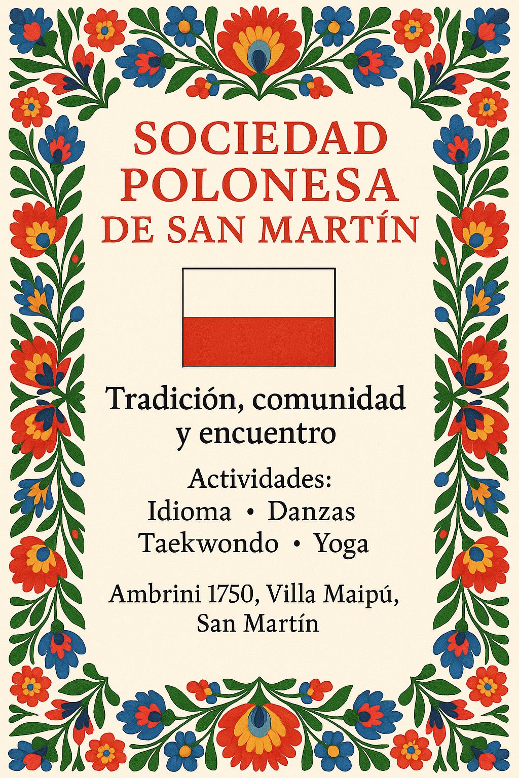 Actividades de la Sociedad Polonesa de San Martín